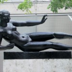 As an artist I try to look at classic works of art and try to envision it in various ways. This sculptures' position makes me envision a second person in which she is resisting.