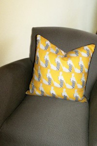 Vibrant Camouflage pillow with canvas backing